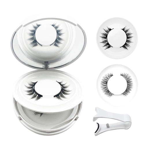 Elara Craft Magnetic Eyelashes with Applicator, Magnetic Eyelashes Natural Look,Reusable Magnet Lashes No Glue Needed Soft Lashes Kit(Simple+Fuller)