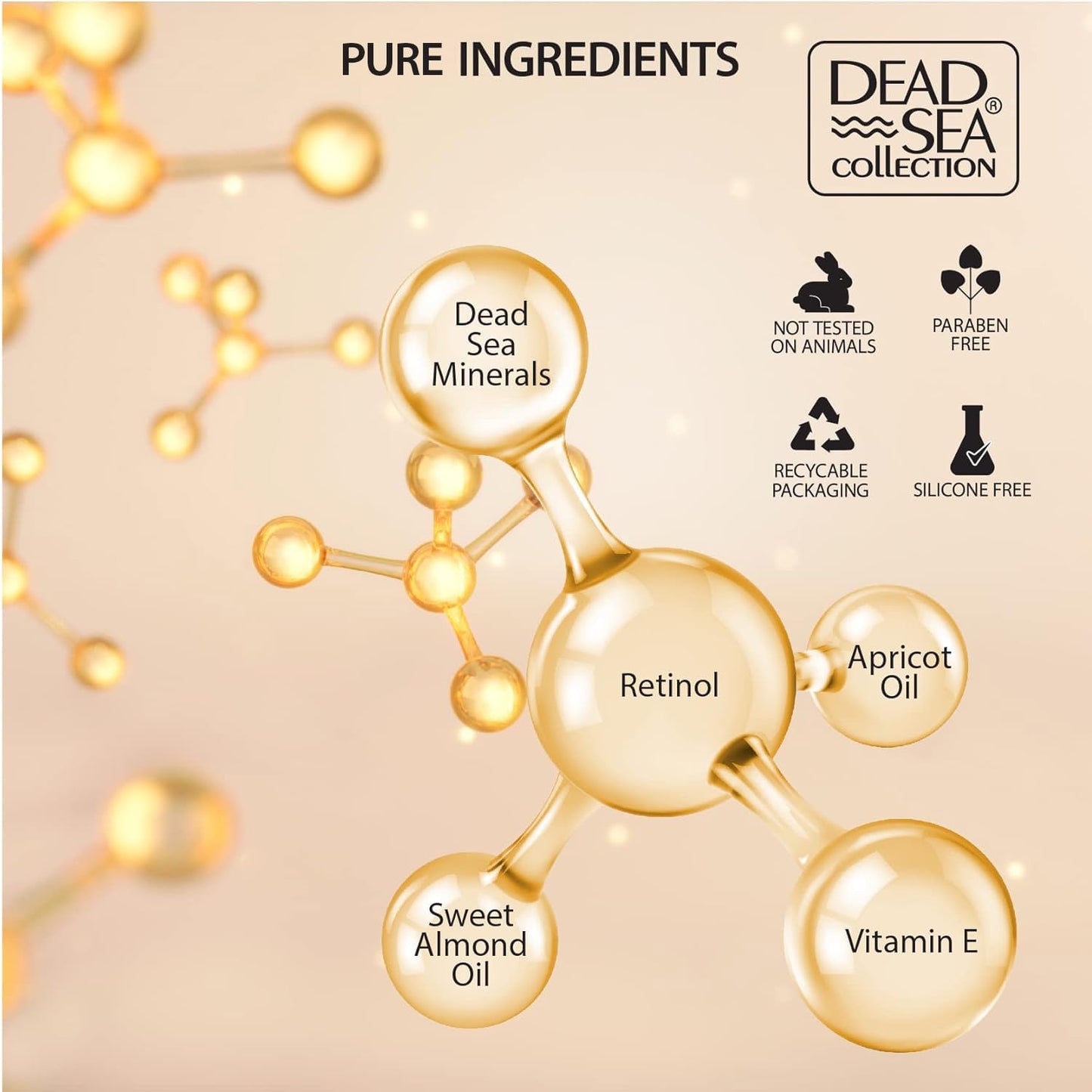 Dead Sea Collection Night Cream for Face with 2% Retinol, Dead Sea Minerals, and Vitamin E – Anti Aging Nourishing Skin Care Moisturizer to Reduce Wrinkles (1.69 fl. oz)