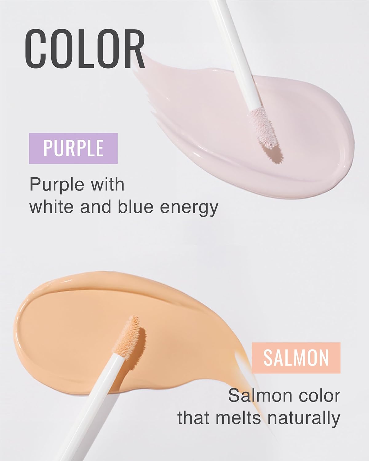 VDL Expert Color Under-Eye Primer (Purple, 0.19 oz) - Color-Correcting Concealer for Dark Circles, Uneven Skin Tone. Hydrating, Smooth. Korean Makeup.