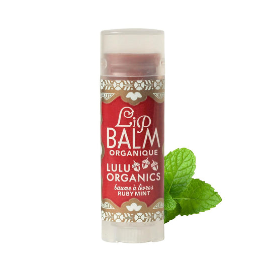 Natural Lip Balm, Nourishing and Moisturizing Premium Lip Care, Handmade Hydrating Lip Balm, Lip Treatment for Dry and Cracked Lips, Repairing and Fragrance Free - Ruby Mint - 0.15oz