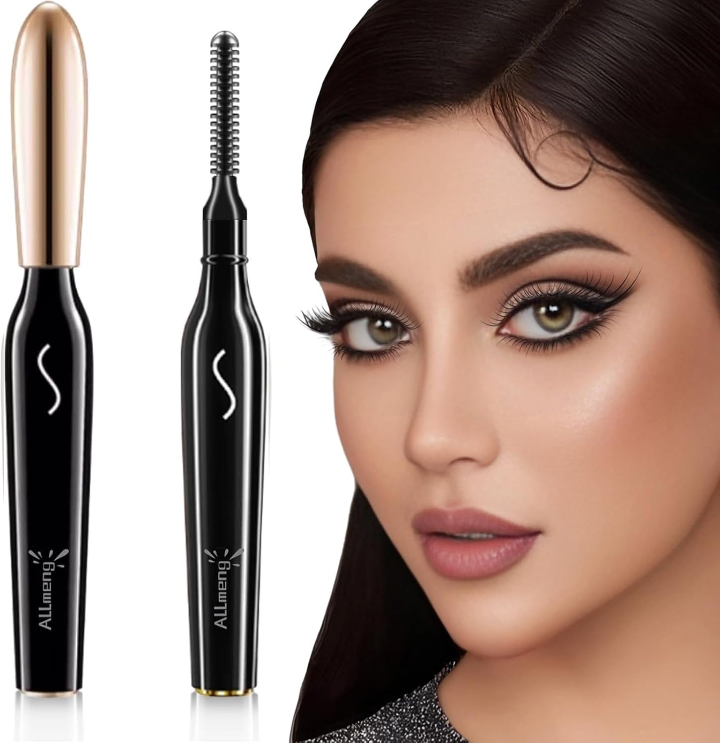 Heated Eyelash Curlers-Electric Eyelash Curler for Makeup Tools USB Rechargeable,Fast Heat up Within 10s - 24 Hours Long Lasting (Black)