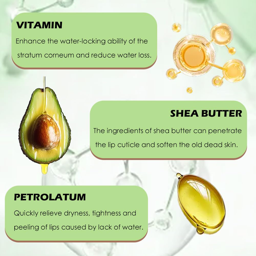 Nourishing Lip Balm Set for Dry & Chapped Lips, 6Pcs Ideal Lipstick Primer for Women, Deep Moisturization Fruit Chapstick, Vegan Tinted Lip Balm, Hydrating, Fall Winter Lip Care