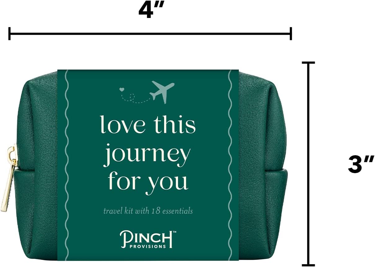 Pinch Provisions Travel Kit, includes 18 Must-Have Emergency Essential Items for Travelling, Ideal Road Trip or Airport Gift for Friends, Family & Peers, Portable Pouch