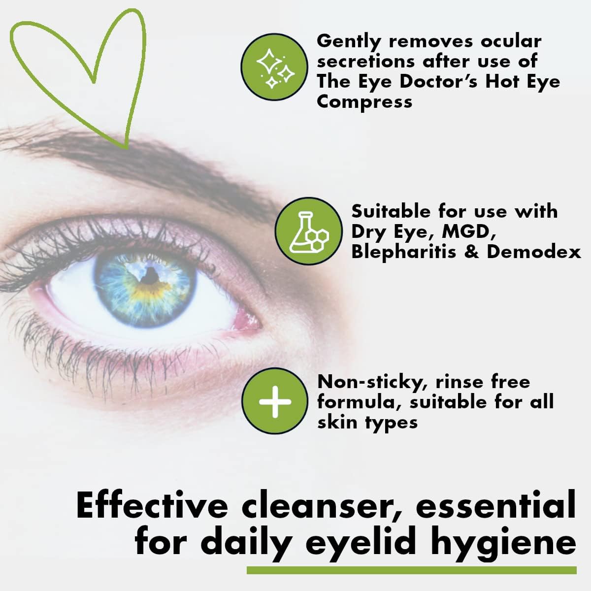 The Eye Doctor Tea Tree Lid Cleanser Twin Pack - 2X 100ml – Daily Hygiene Remove Debris & Make-up Eyelid Eyelashes – For Sensitive Eyes – Tea Tree Oil Argan Oil Coconut Oil & Micellar Water
