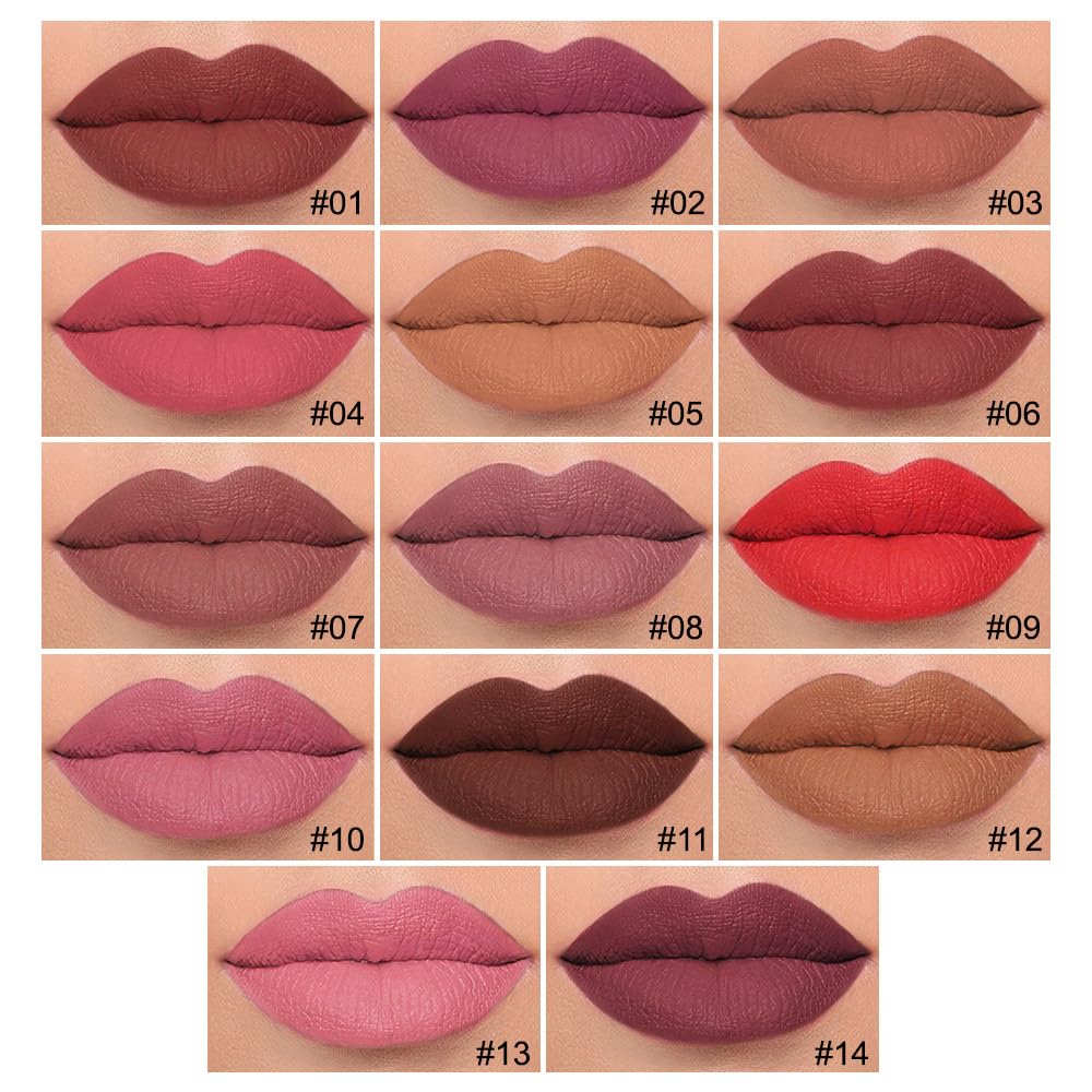 2Pcs Longwear Liquid Lip Liner Stain Marker Pen Set Long Lasting Waterproof, Mauve Pink Red Matte Semi Permanent 24 Hour Lip Liner and Lipstick Combo, Color Stay Lipliner All Day, Lips Stain peel off