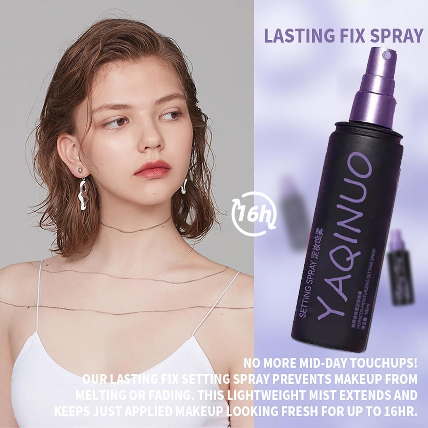 Setting Spray for Makeup Long Lasting, Makeup Setting Spray for Face, Ultra-Fine Mist Matte Finish Oil Control Lightweight Hydrating Setting Spray, Sweatproof & Waterproof Setting Spray