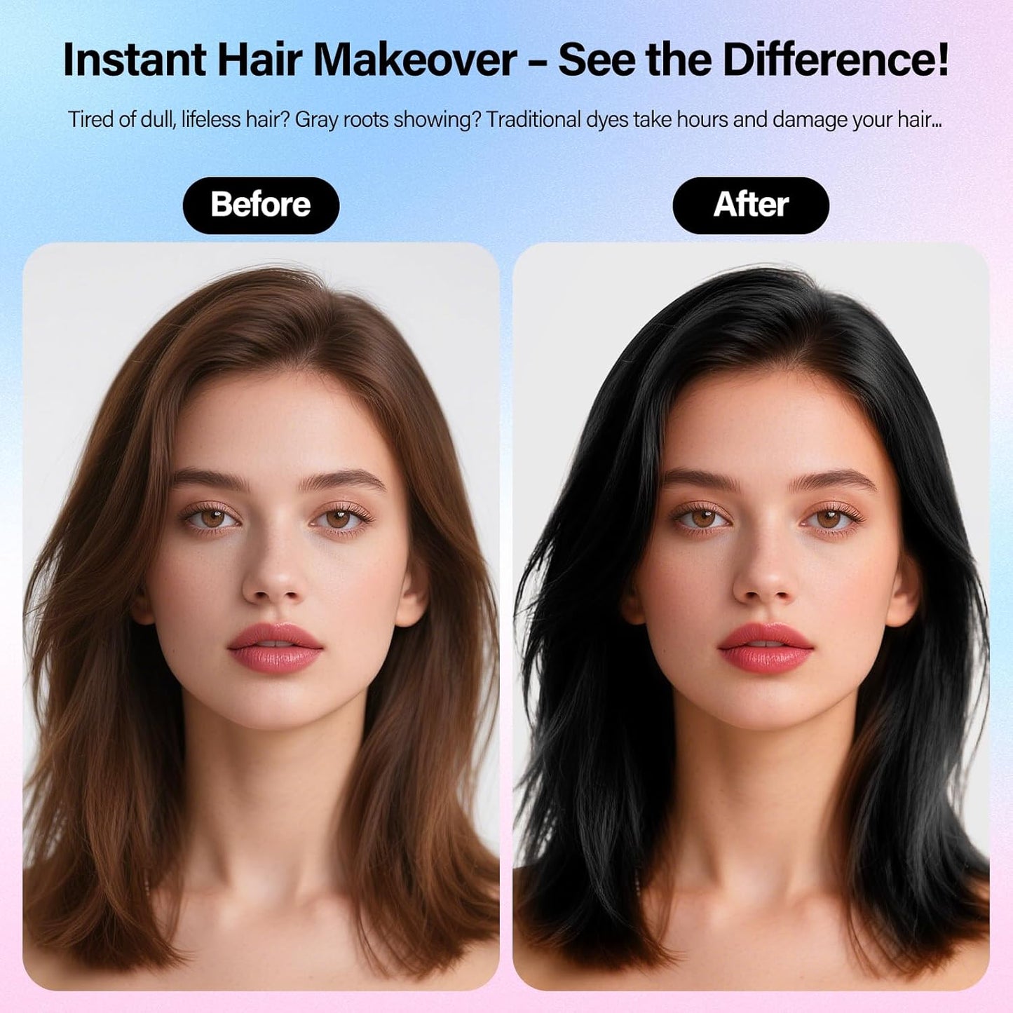 Temporary Hair Color Spray For Women Kids Men, Washable Temporary Hair Dye Spray One Day Hair Color Wax Non-Sticky For Cosplay Party DIY, Christmas Party, Halloween Crazy Hair Day (Black, 4.06 oz)