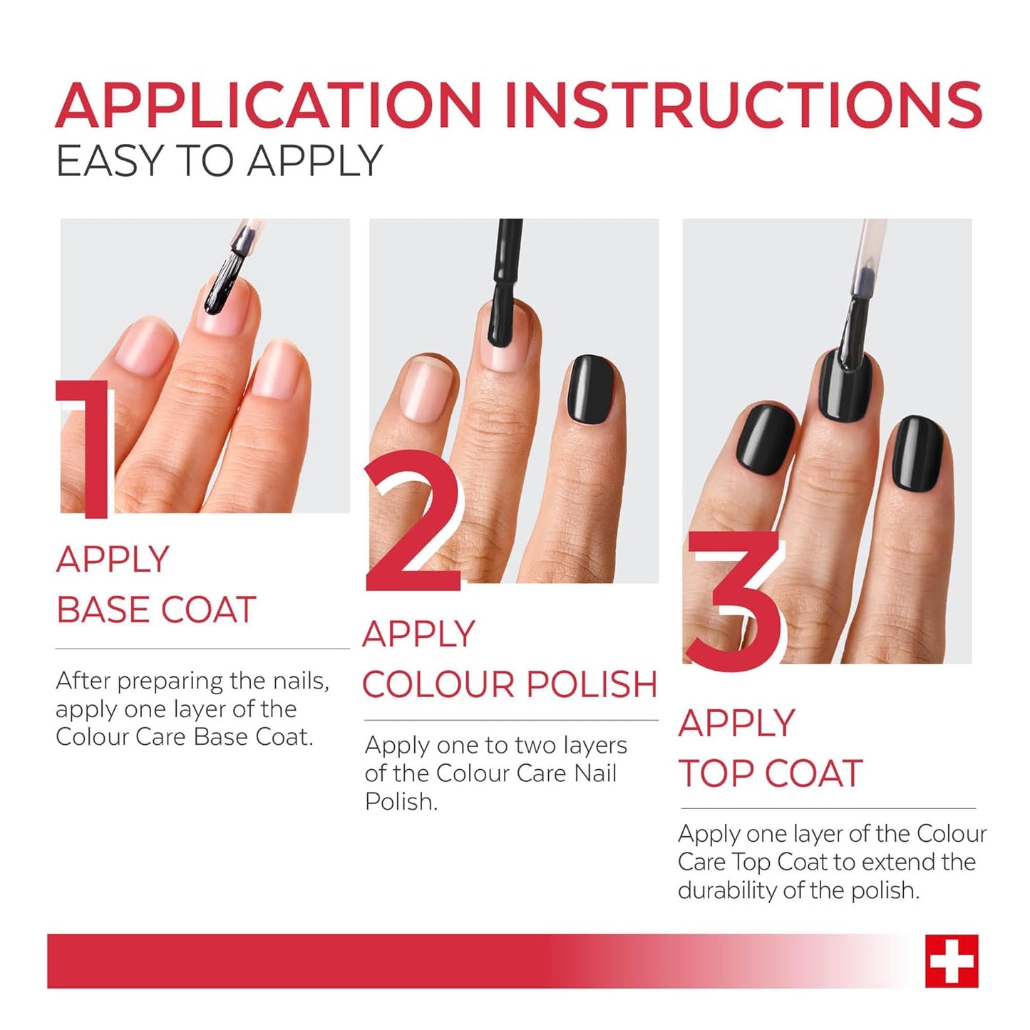 PODERM - Nail Polish – Enriched with Tea Tree – Improves nail appearance – Ingredients Natural/Vegan - foot/hand - Swiss Made (Jet Black)