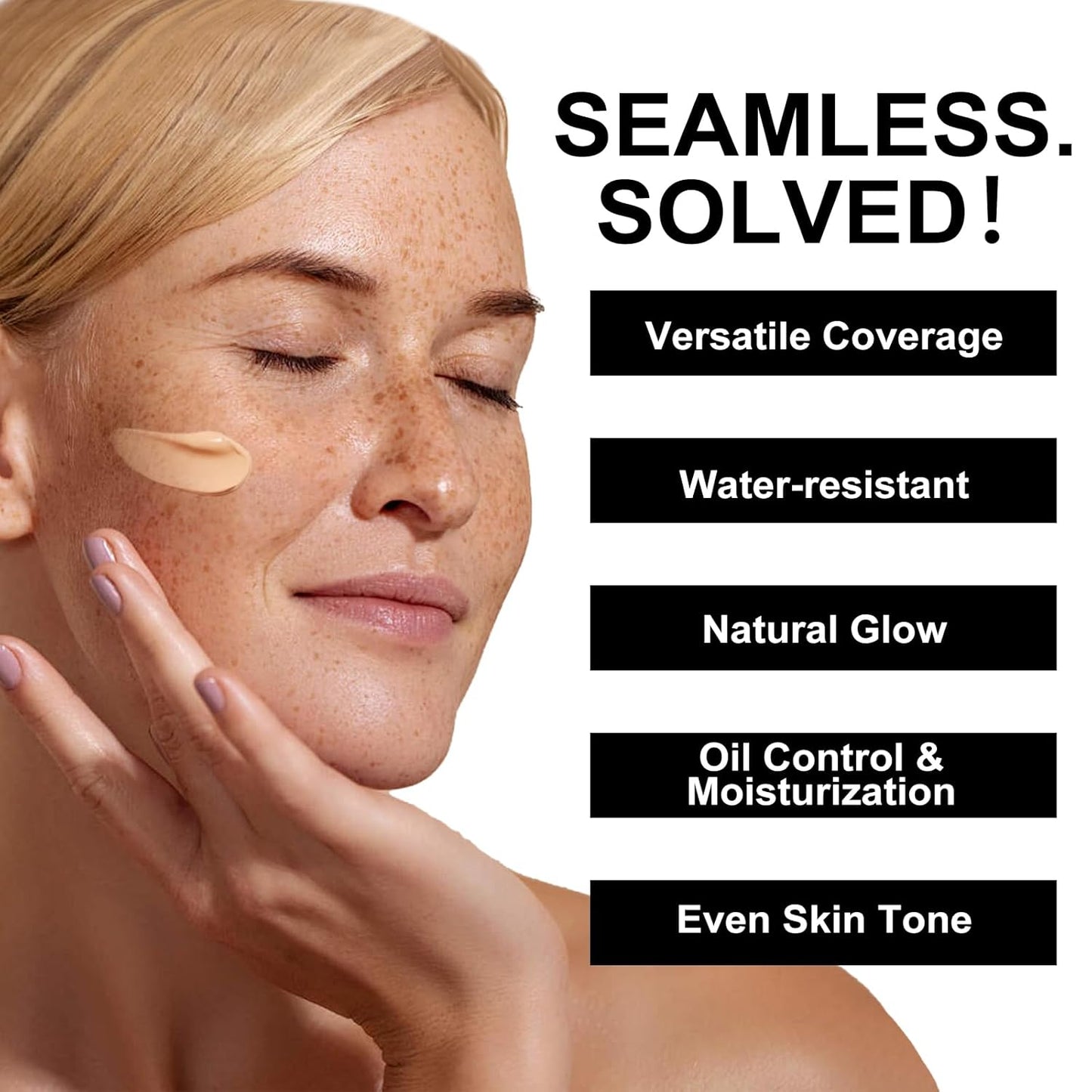 CC Cream, CC Cream Self Adjusting for Mature Skin, Color Corrector & Lightweight, Satin Skin, Suitable for All Skin Types, 1 Fl Oz (Natural)