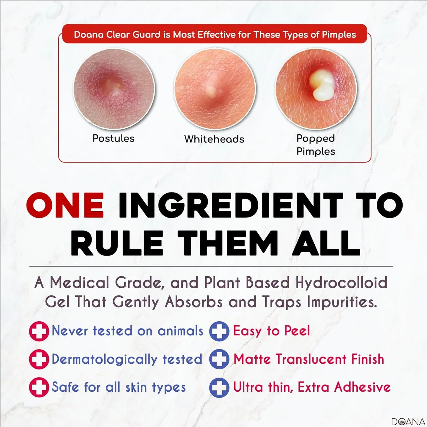 Korean Pimple Patches - 252 Count / Hydrocolloid Spot Stickers in 3 Sizes for Skin Imperfections. Covers Blemishes and Spots for Improved Appearance. Facial and Body Stickers, Day and Night Use