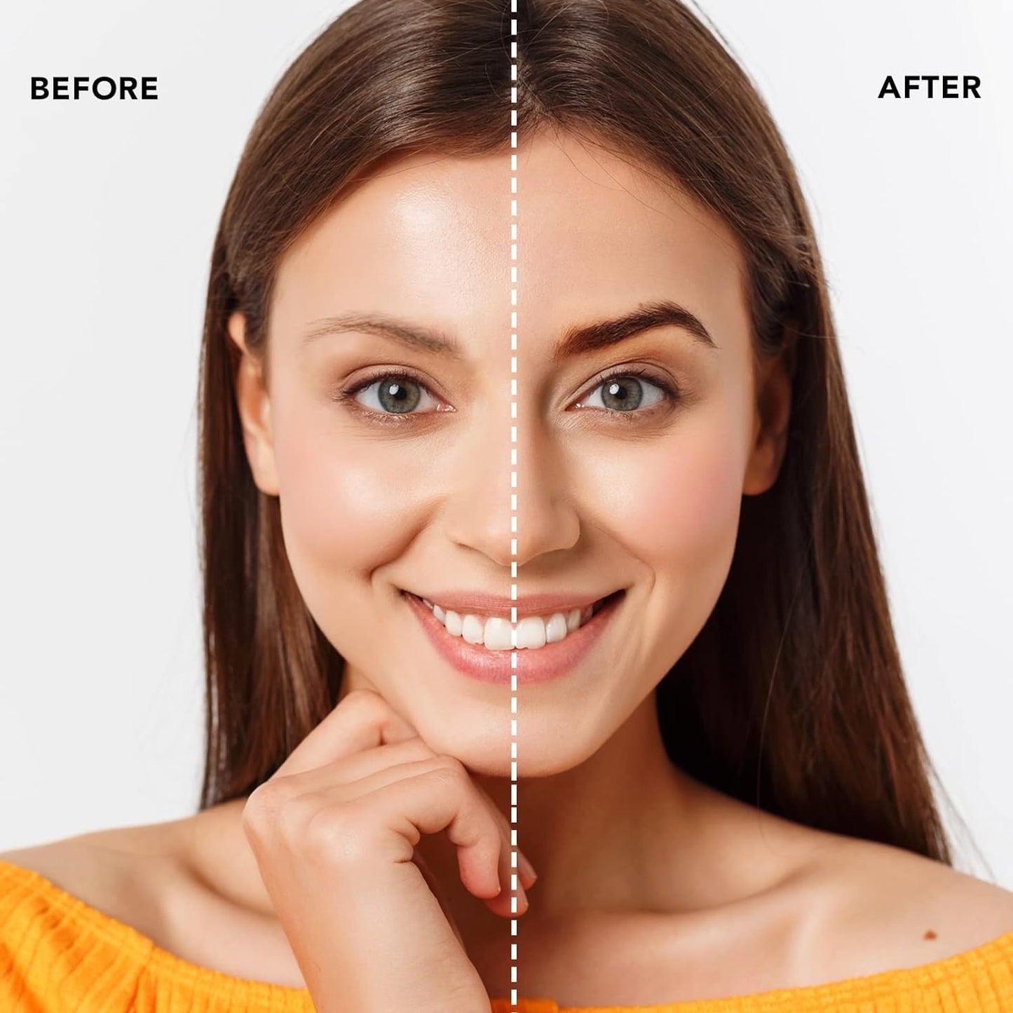 ALLROSE Eyebrow Stamp Stencil Kit - 20 Brow Stencils, Waterproof, Easy to Use, Ash Brown