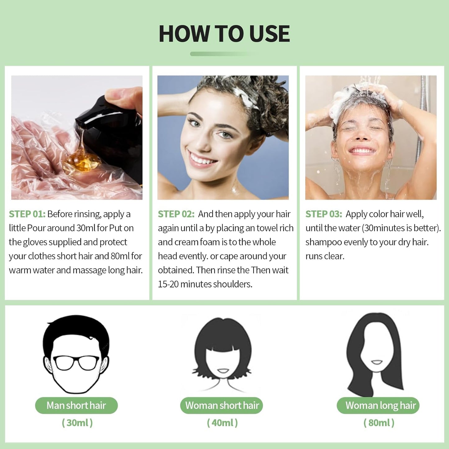 leorx Hair Dye shampoo, Chestnut Brown 3 In 1 Color Shampoo Instant Herbal Coloring Shampoo Refresh Hair For Women&Men - Tintes Para El Cabello Profesional