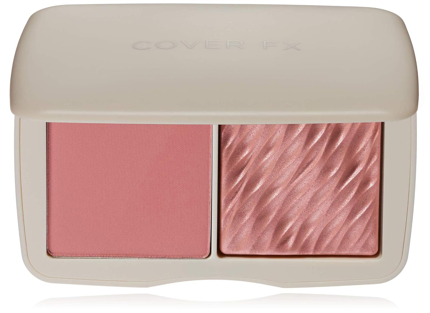 COVER FX Monochromatic Powder Blush Duo - Mojave Mauve: Dusty Rose - Matte + Shimmer Finish - Create Custom, High Impact Color
