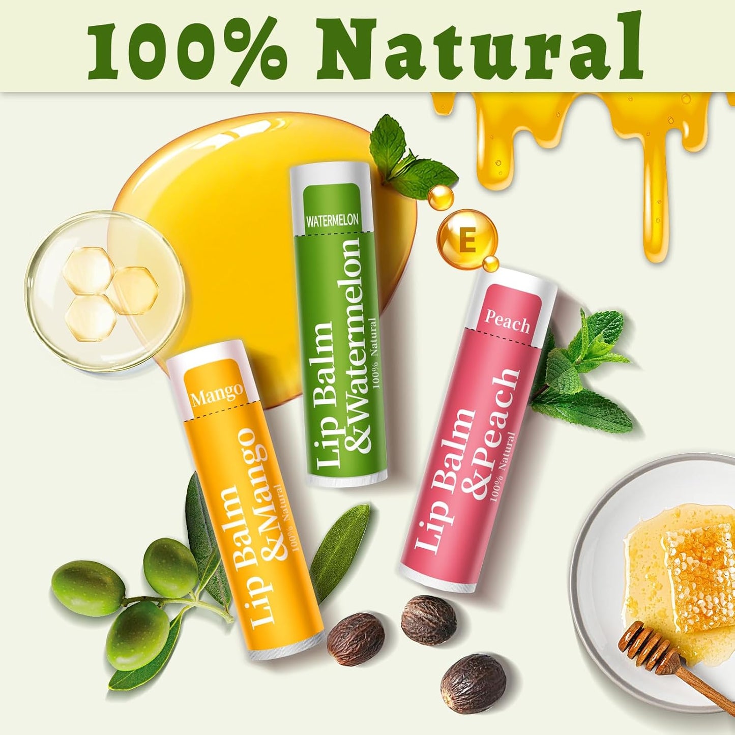 84 Pack of Lip Balm, 12 Flavored Lip Balms Natural Organic Vitamin E Lip Balms Pack for Dry Cracked Lips, Moisturising Lip Balm Bulk Gifts Stocking Stuffers Party Favors(4.2g/0.15oz)