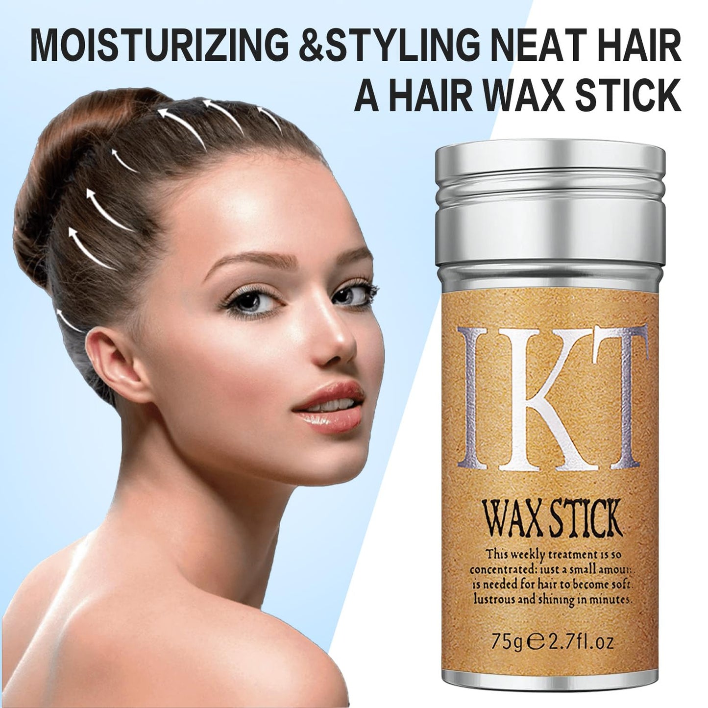 5 Pcs Hair Wax Set for Women & Baby Accessories, Edge Control Slick for Flyaways, Finishing Stick, Styling Comb, Gel for Fixing