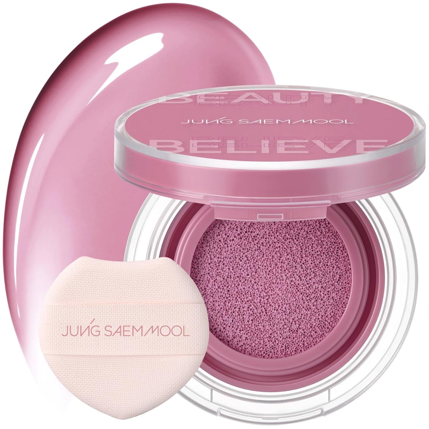 JUNGSAEMMOOL Artist Cushion Blush (Blooming Pansy) | Easy to Blend, Lightweight, Hydrating Korean Makeup Cushion Blush for Dewy & Glowing Cheeks