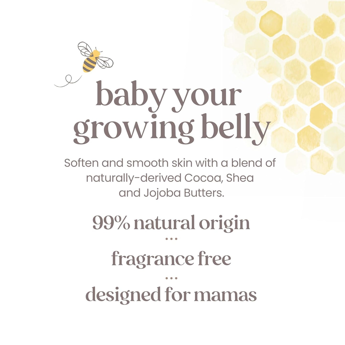 Burt's Bees Mama Belly Butter, Stretch Mark Cream for Pregnancy Massages Body & Reduces Scar Appearance, Prenatal & Postnatal Tummy Skin Care, Shea Butter & Vitamin E Rich Formula, 6.5 Oz Tub