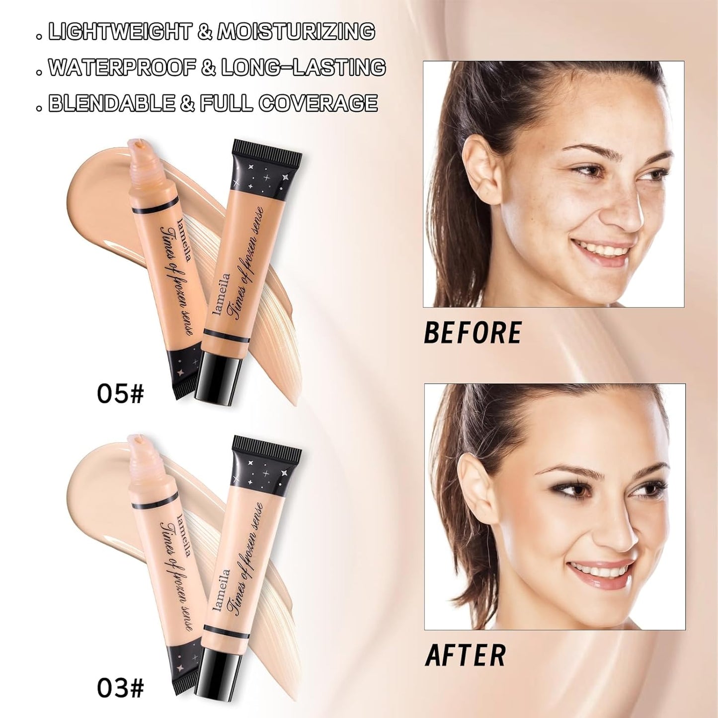 Makeup Kit For Girls Teens Women, Makeup Set, Makeup Present, Includes Eyeshadow Palette, Foundation, Eyebrow Pencil, Eyeliner, Lip Gloss, Counter Stick, Makeup Brush Set Bag & Sponge