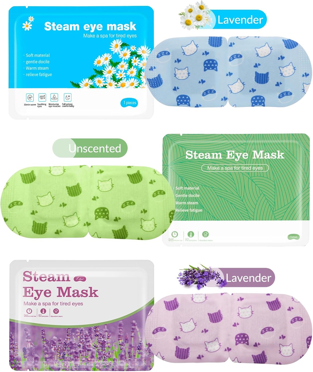 Jekeno Steam Eye Mask, 30 Packs Eye Masks for Dry Eyes Dark Circles and Puffiness, 40-60 Minutes Self Heated Steam Warm Eye Mask, Christmas Spa Gifts for Women
