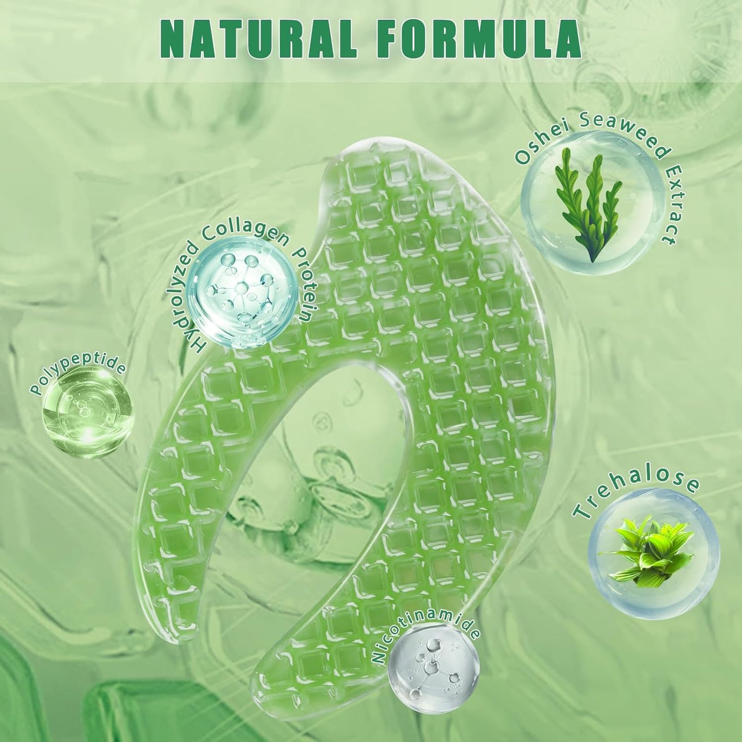 SACATR Under Eye Patchs-Seaweed Eye Patches,Under Eye Patches for Puffy Eyes and Dark Circles,Reduce Under Eye Bags,Smooth Wrinkles-Skin Moisturizing-5Pairs