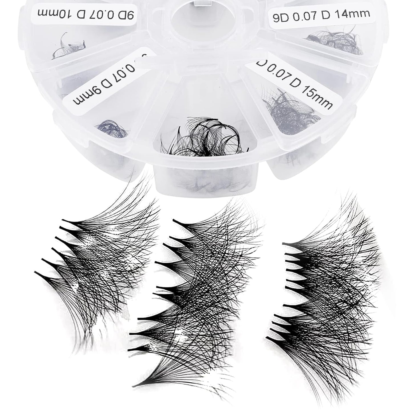 Pre-made Fans Eyelash Extension 500+8D Loose Volume Fans D Curl Premade Volume Fans 9-16mm