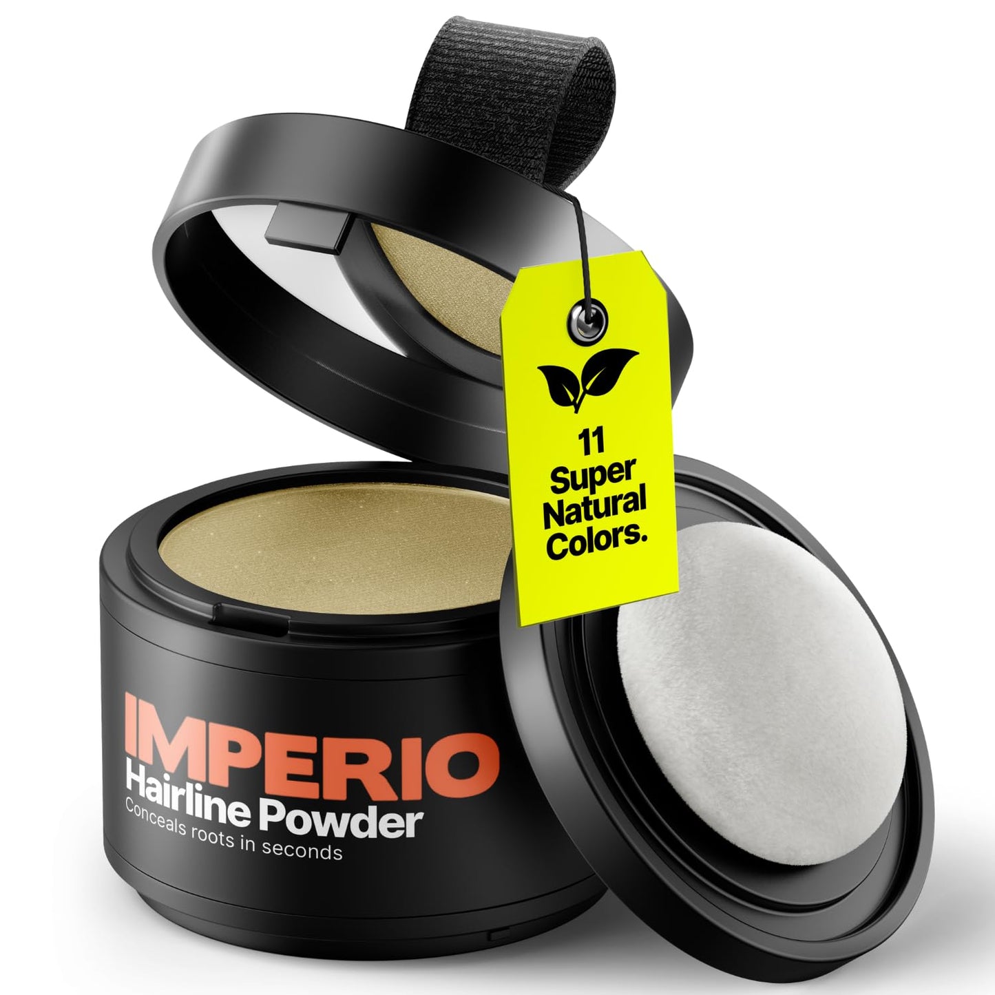 IMPERIO Root Touch Up Hair Powder for Concealing Hair Loss instantly - Hairline Powder for Women & Men - Water resistant Root Cover Up for Thinning Hair in Premium Hairdressing Quality (Medium Blonde)