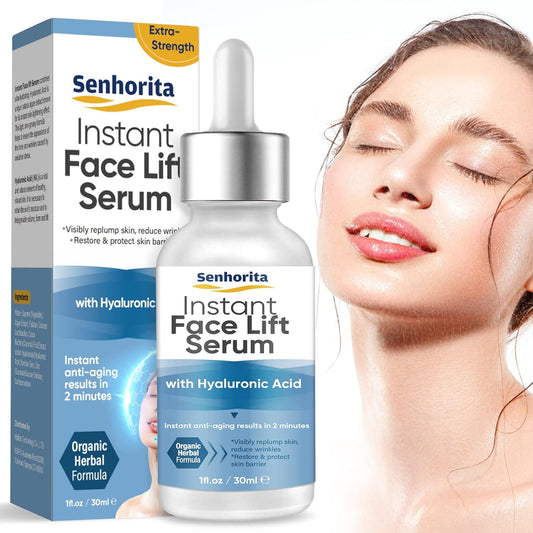 Instant Face Lift Serum, Temporary Skin Lifting & Tightening Serum, Effective Smooth Fine Lines, Wrinkles & Visibly Hide Loose Sagging Skin