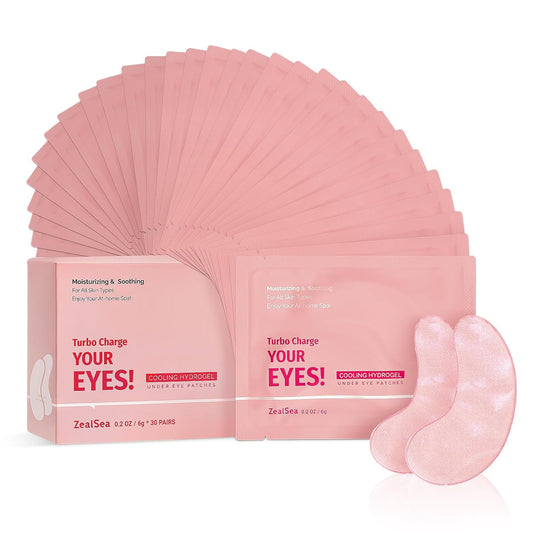 ZealSea 20 Pairs Eye Gel Pads for Dark Circles Wrinkles Eye Bags Puffy Eyes Hydrating Anti Aging Under Eye Mask Patches Lighten Fine Lines for Women