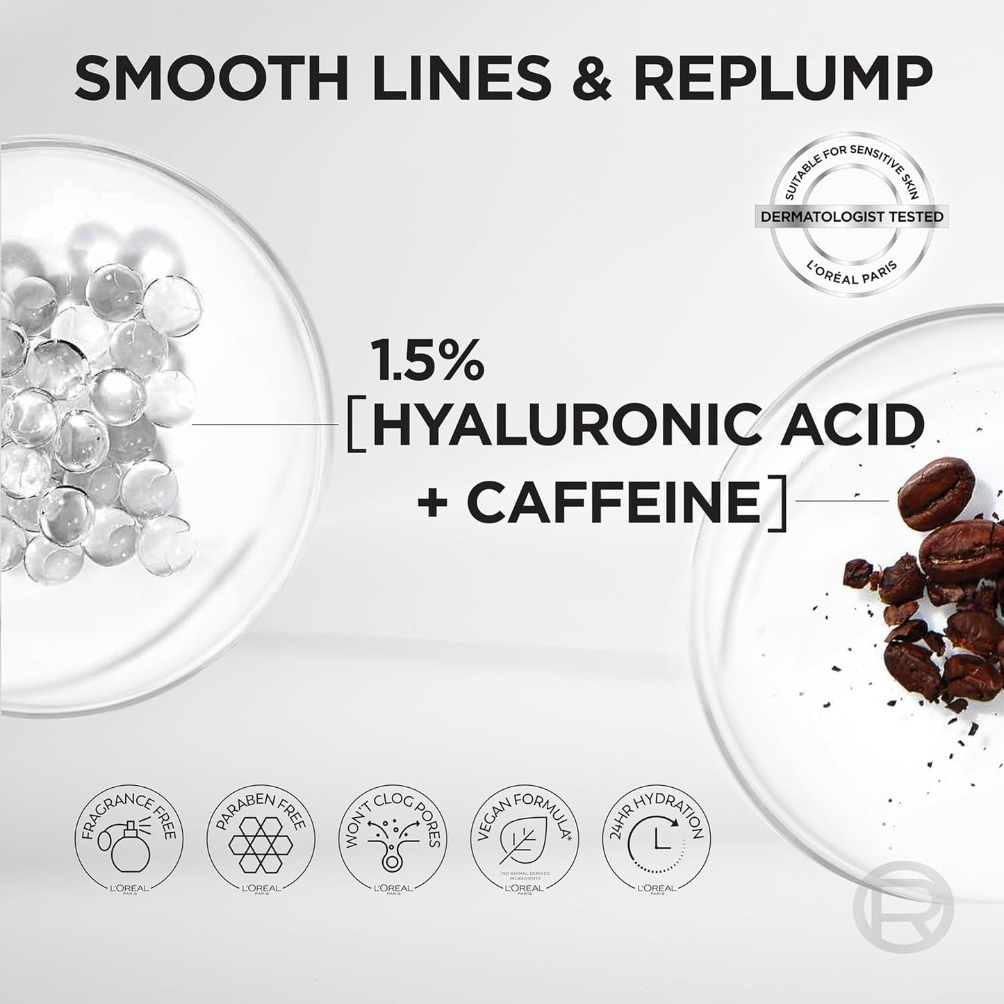 L’Oréal Paris True Match Radiant Serum Concealer, Brightening Under Eye Concealer Make Up with 1.5% Hyaluronic Acid and Caffeine, N6.5, 0.33 Oz