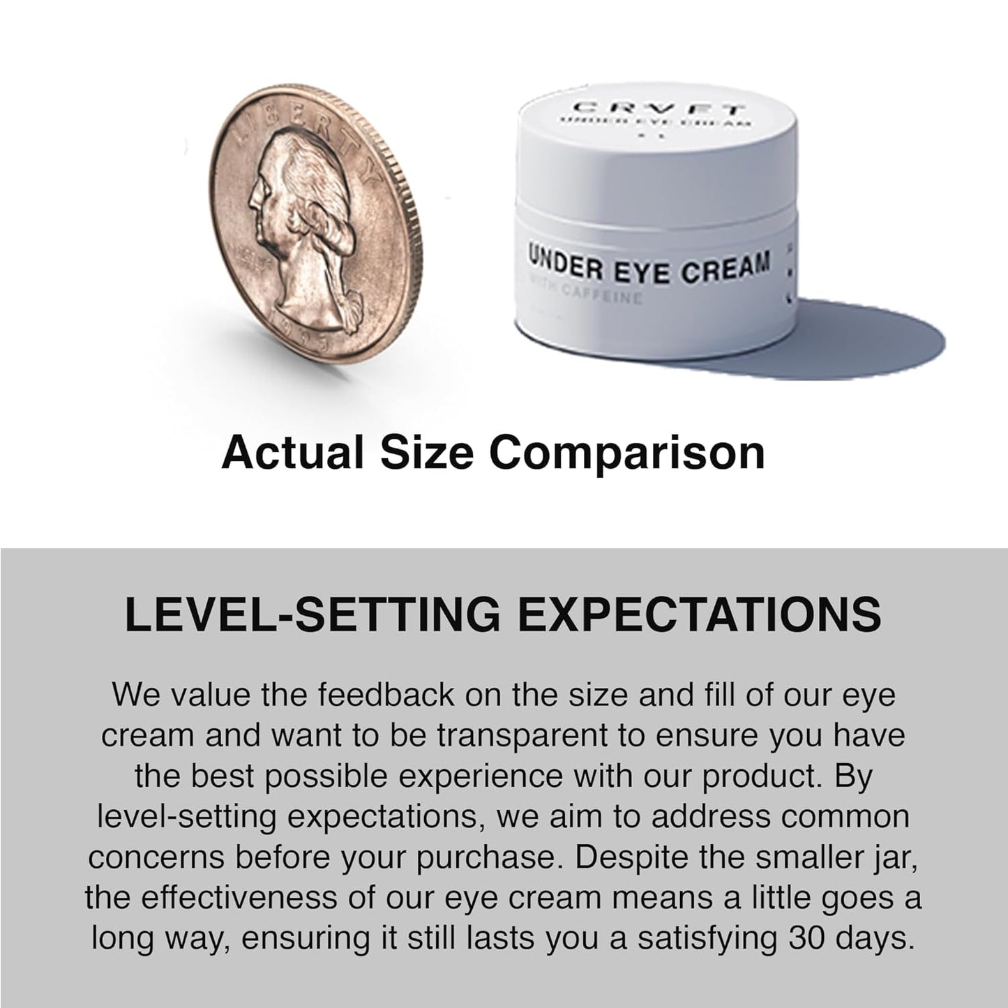 CRVFT Men's Under Eye Cream .25oz [AM/PM] | 30 Day Supply | Reduce the Appearance of Puffy Eyes + Lessen Dark Circles | Invigorated with Caffeine | Made in the USA | Peppermint Scented