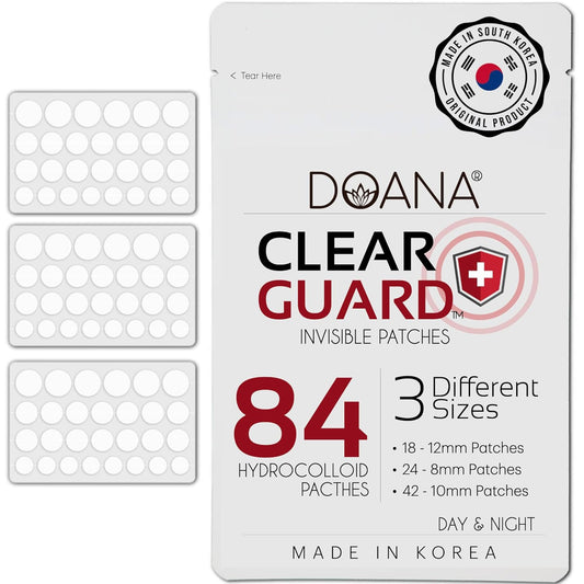Korean Pimple Patches - 84 Count / Made in KOREA - Absorbing Hydrocolloid 3 Size Acne Patches for Blemishes. Zits Cover, Spot Stickers for Face and Body, Day and Night, Round Shape