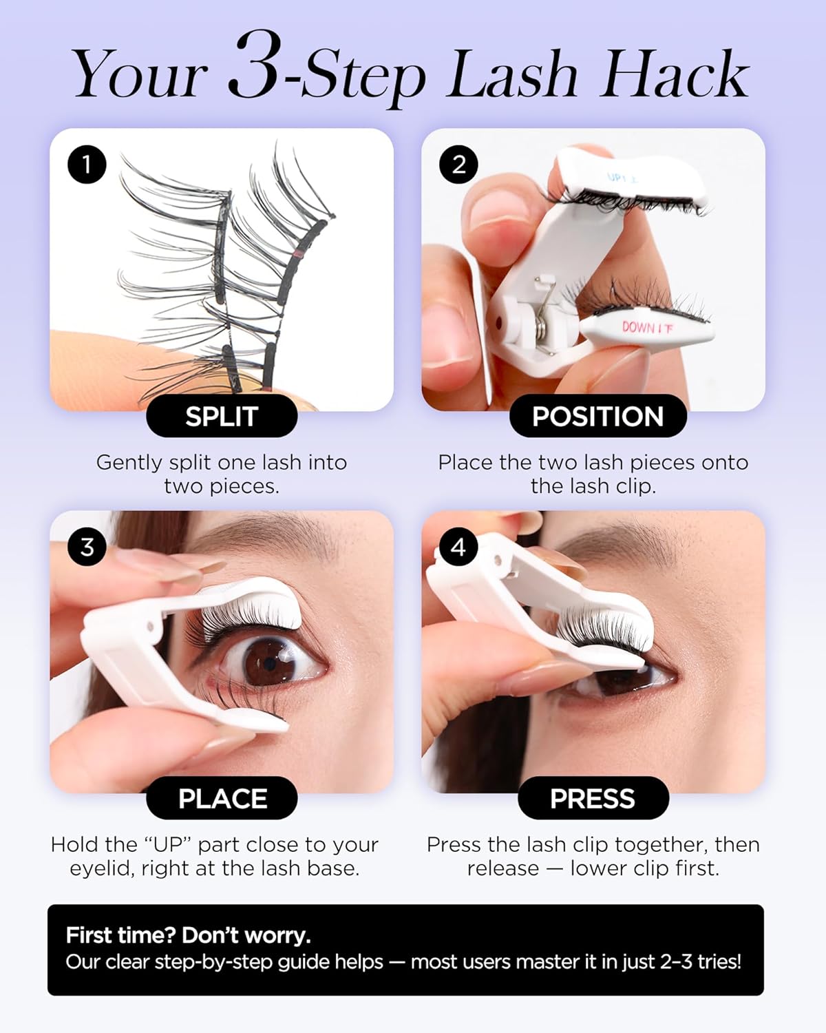 BEYELIAN Magnetic Eyelashes with Applicator, Upgrade Soft Magnetic Lashes Portable Magnetic Eyelashes Natural Look, Reusable, No Glue Needed Fales Eyelashes for Eye (All-In-One & Comfortable)