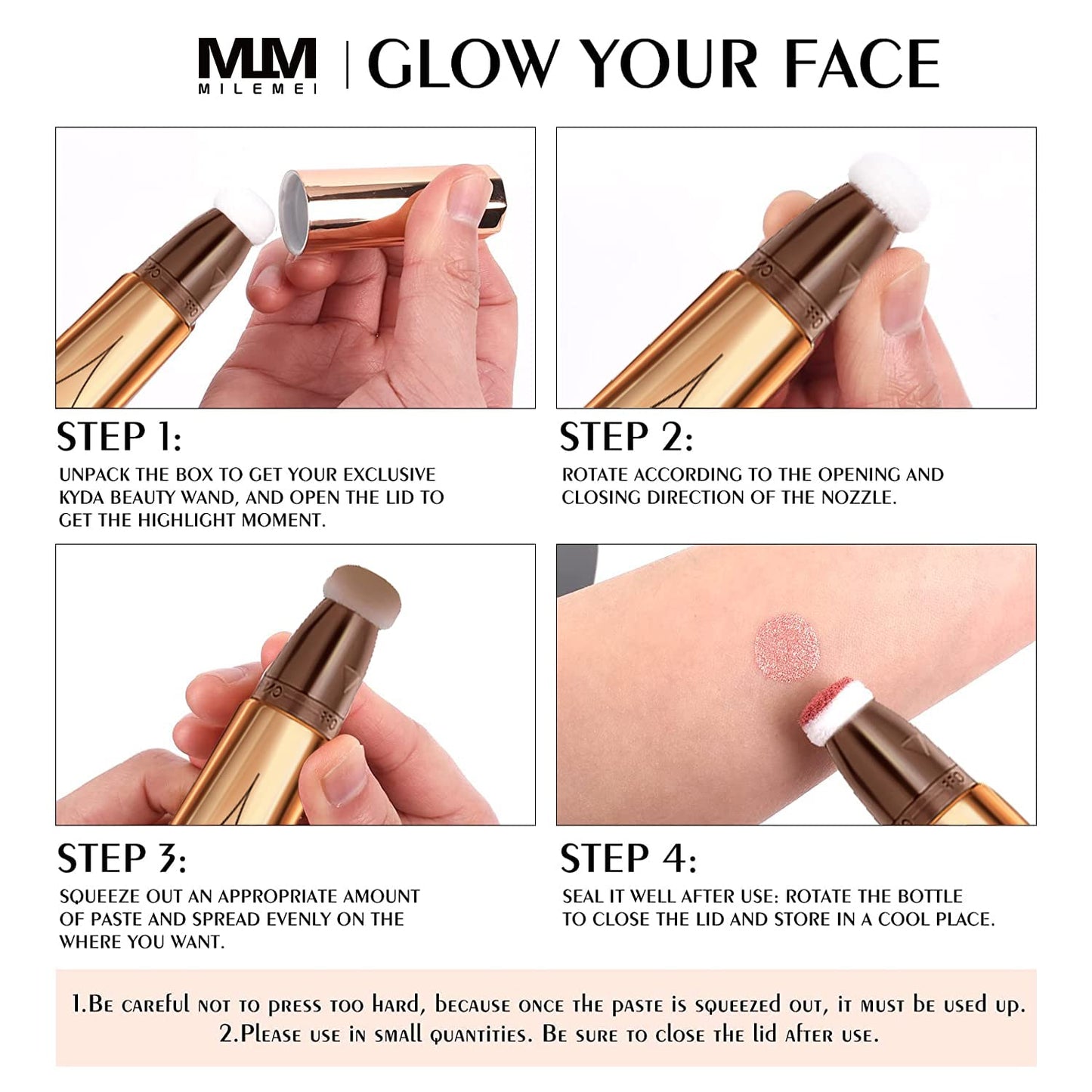 3 Color Contour Beauty Wand, Highlighter ，Blush，Face Concealer Contouring with Cushion Applicator Long Lasting & Smooth Matte Finish Liquid Illuminator Makeup Stick .(01#Contour +03#Blush+06#Highlighter)