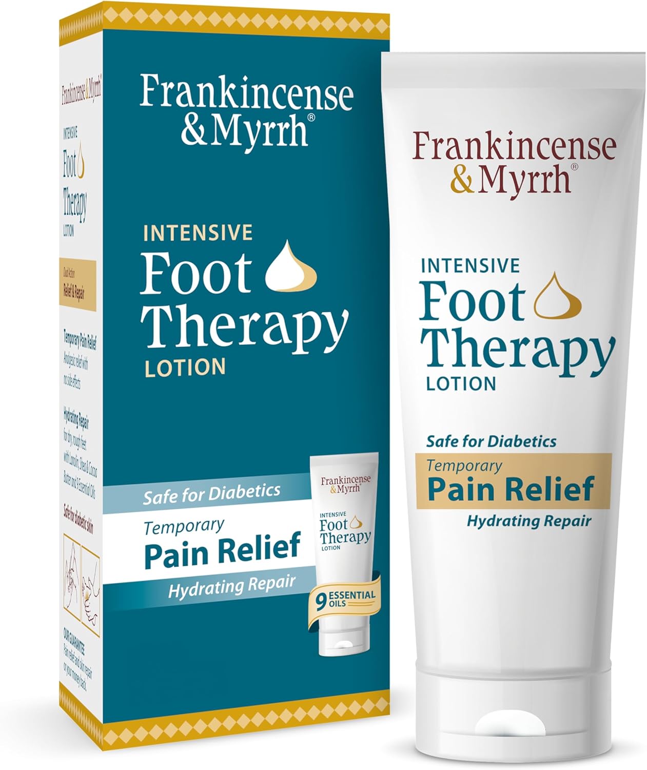 Frankincense and Myrrh Foot Pain Relief Cream - Intensive Foot Therapy Lotion - Diabetic Nerve Pain Relief Cream | Restless Leg Syndrome | Frankincense Essential Oil, 3 Ounce (1-Pack)