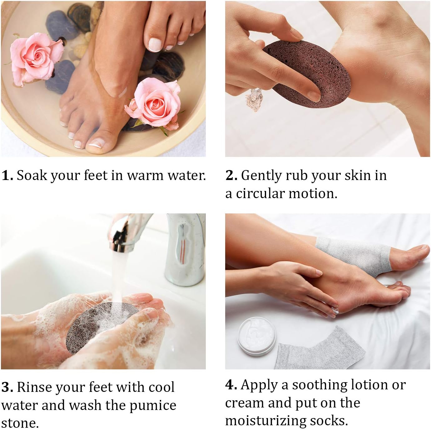 Pumice Stone - Natural Earth Lava Brown - Callus Corn Remover for Feet Heels and Palm - Pedicure Exfoliation Tool - Dry Dead Skin Scrubber - Health Foot Care