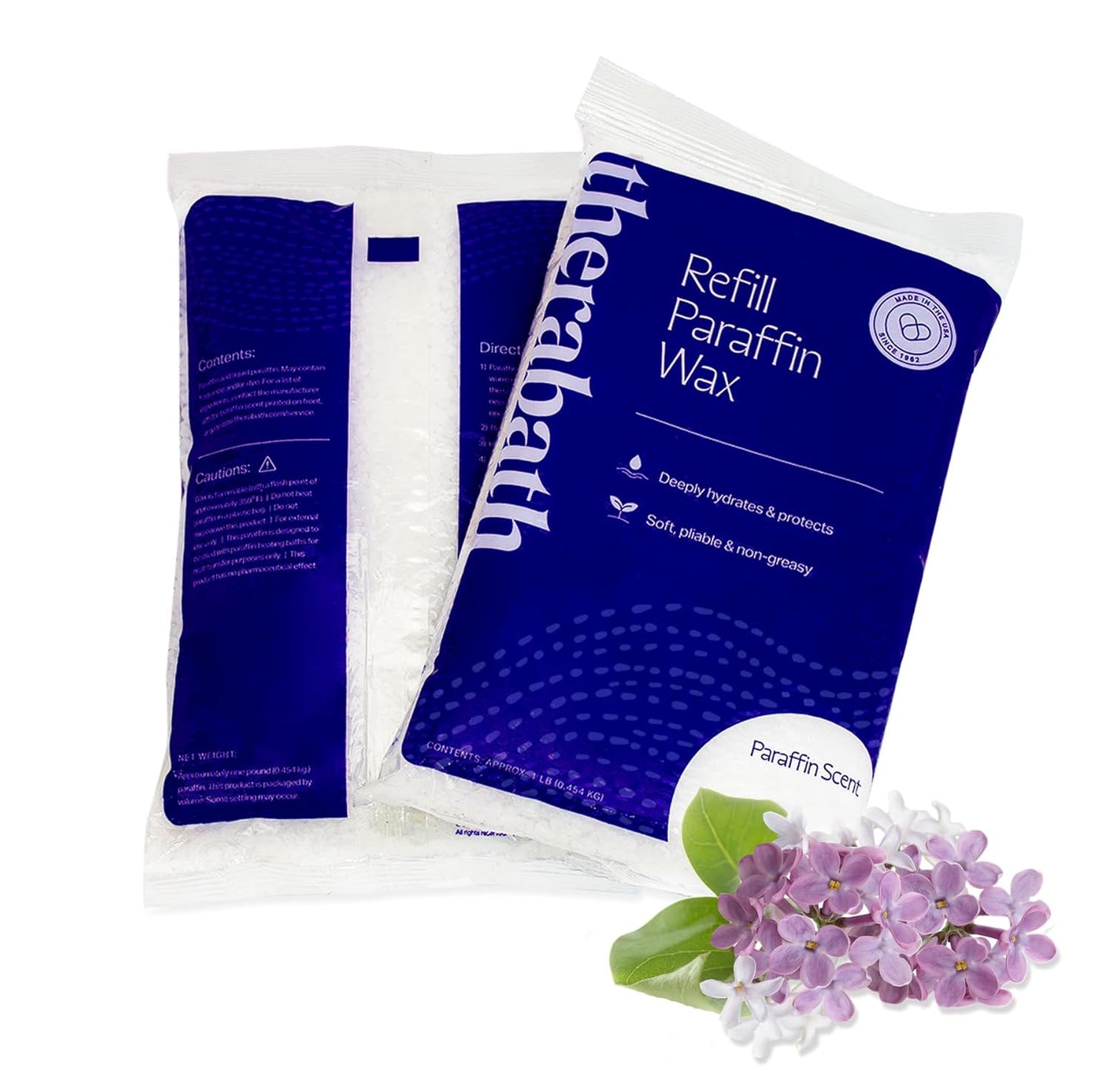 Therabath Paraffin Wax Refill - Use to Relieve Arthritis Discomfort, Stiff Muscles & Dry Skin - Hands, Feet, Body - Made in USA, 6 lb. Blooming Lilacs