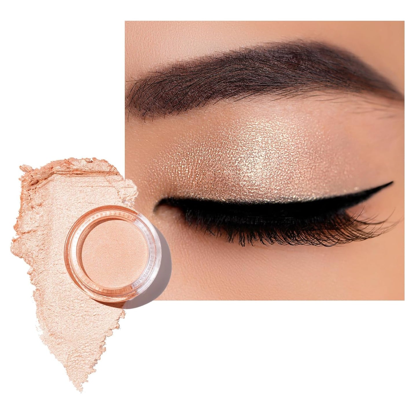 Oulac Cream Eyeshadow also for Highlighter Large Capacity Highly Pigmented Eye Shadow Waterproof &Long Lasting with Moisturizing Formula 07