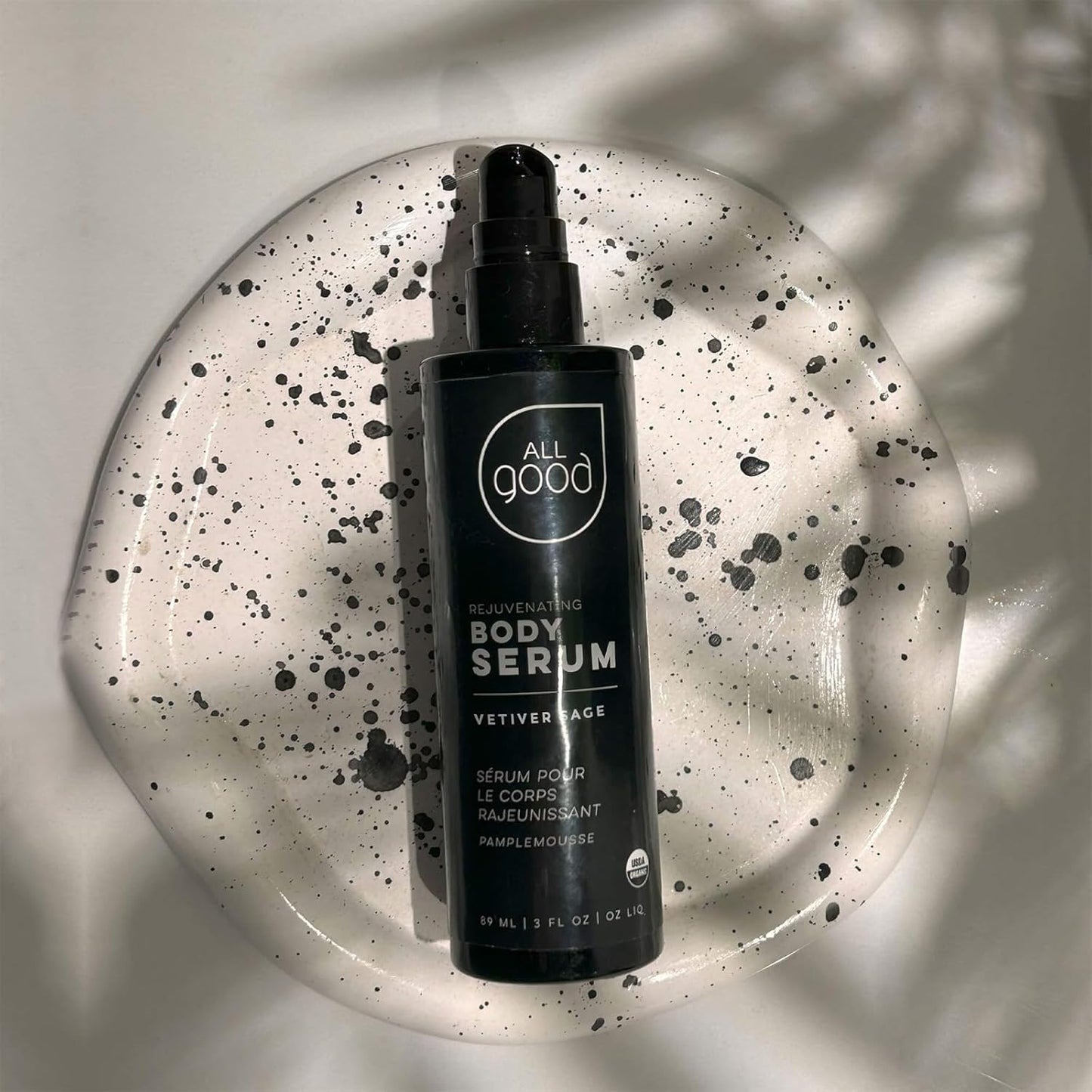 All Good Rejuvenating Body Serum for Men & Women - Calendula, Moringa, Sea Buckthorn & Essential Oils - Lightweight, Moisturizer & Replenishing Serum - Made in USA - 3oz (Clary Sage & Vetiver)