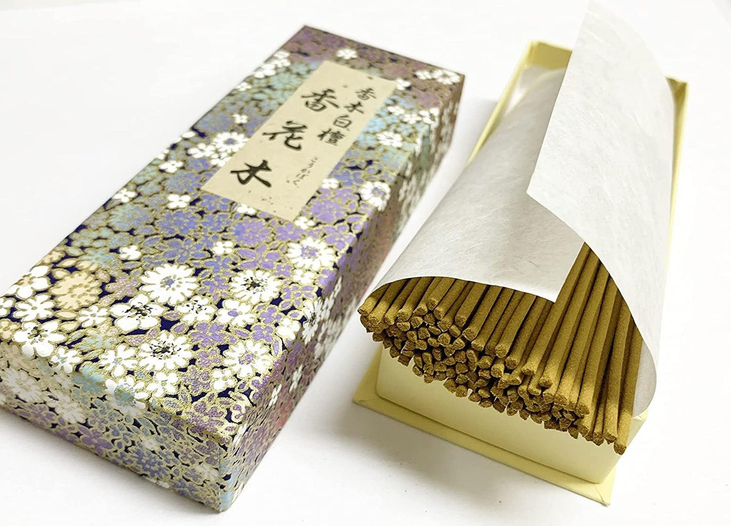 Sandalwood Japanese Incense Sticks byakudan koukaboku.Long-Established Incense Sticks Maker Awaji Baikundou. [Made in Japan] Awaji Island, Yellow