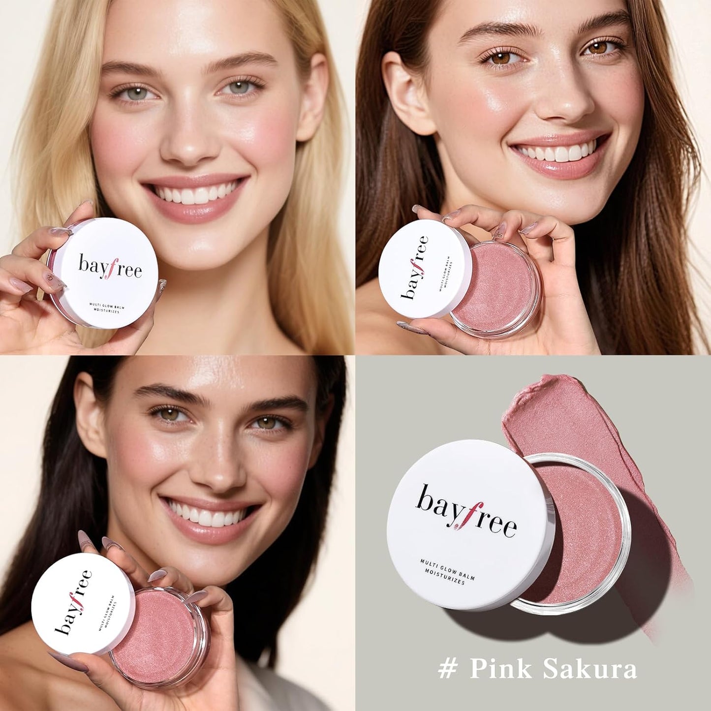 Multi Glow Balm Set, Cream Blush with Double-ended Brush, Radiant Finish, Hydrating, Creamy, Radiant Finish, Lightweight & Blendable Color, Face Balm