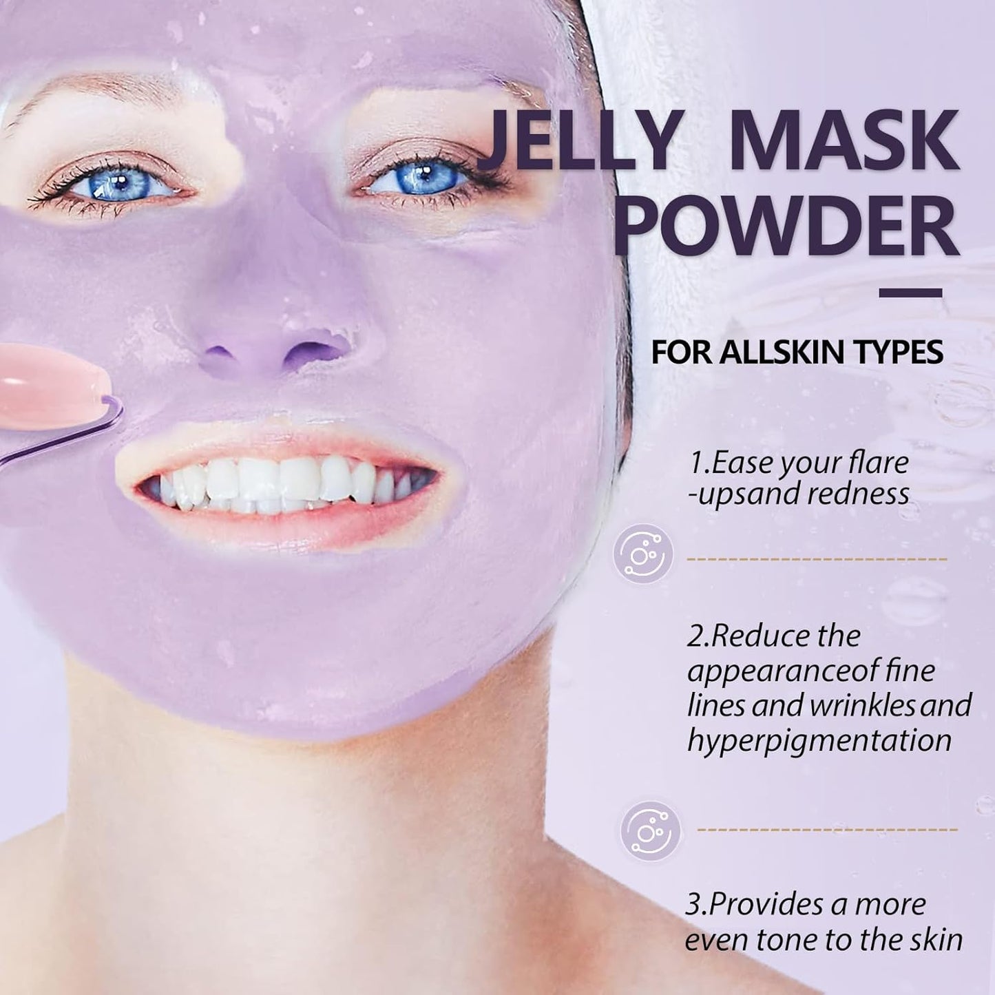 Jelly Mask for Facials, Hydrating & Moisturizing Peel-Off Rubber Gel Face Mask, Skin Care for Deep Hydration & Glow, 23 Fl Oz Jar Professional Spa Use for All Skin Types with Lavender essence