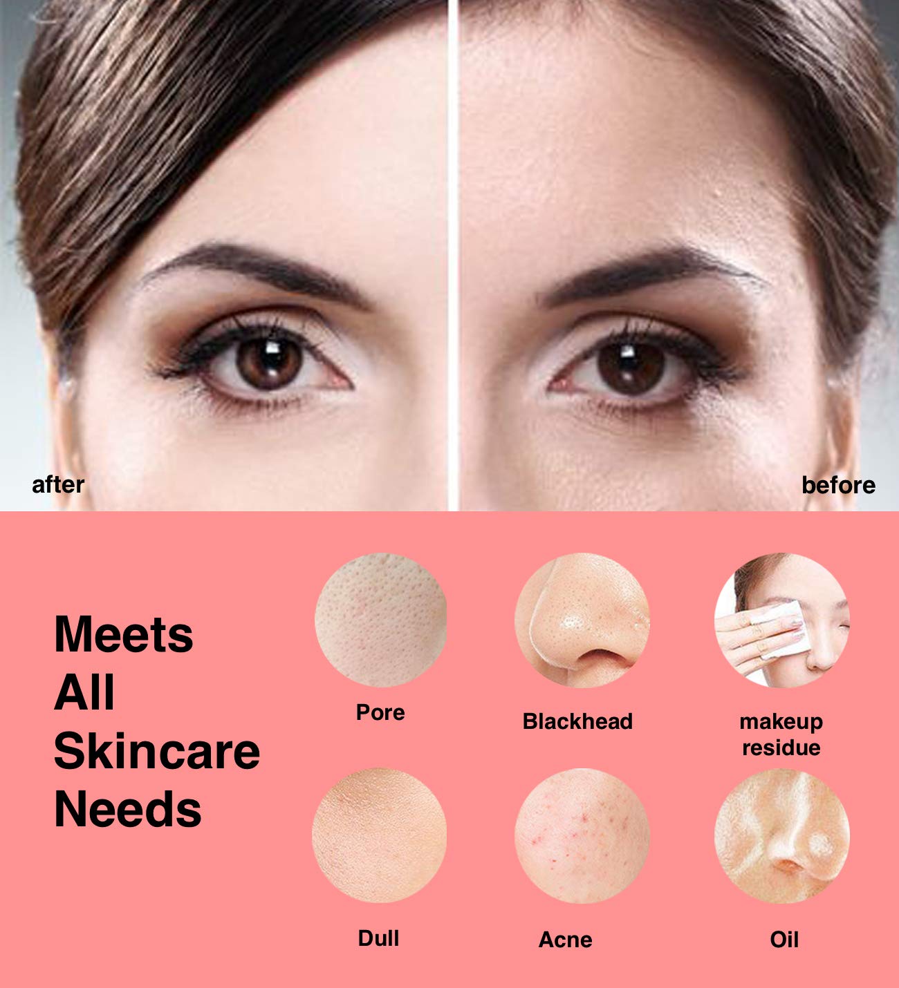 NågraCoola CLIE Facial Cleansing Brush, Waterproof and Rechargeable Electric Face Scrubber for Men & Women, Exfoliating, Massaging, and Cleansing - Pink