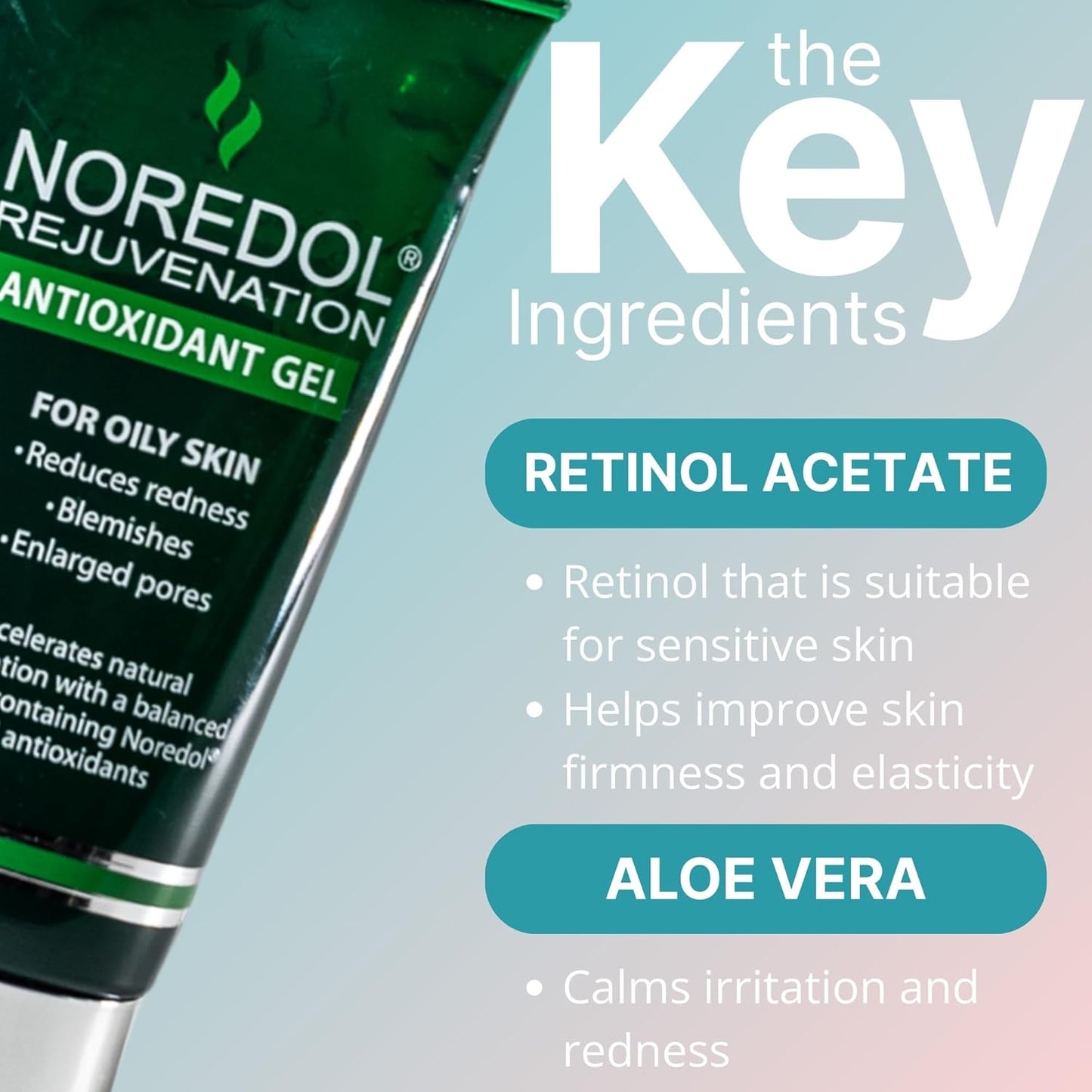 Rejuvenation Antioxidant Gel – Hydrating Gel Face Moisturizer for Women, Men, Clear, Non-Greasy, Fragrance Free, Mattifying Moisturizer for Oily Skin 1 oz.