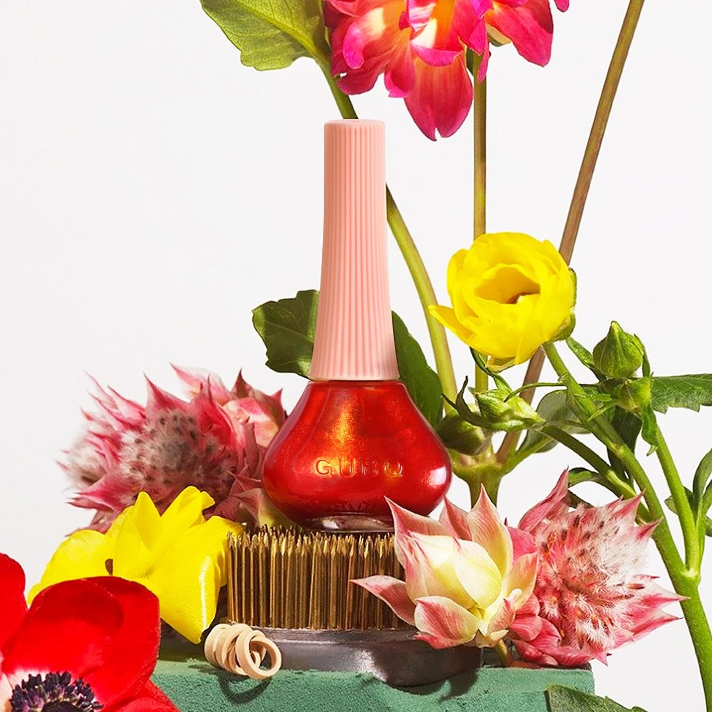 Major Dijit Quick Dry Nail Polish Gold Red Summer Nail Lacquer for Nail Art Regular Nail Polish 0.41 fl oz.