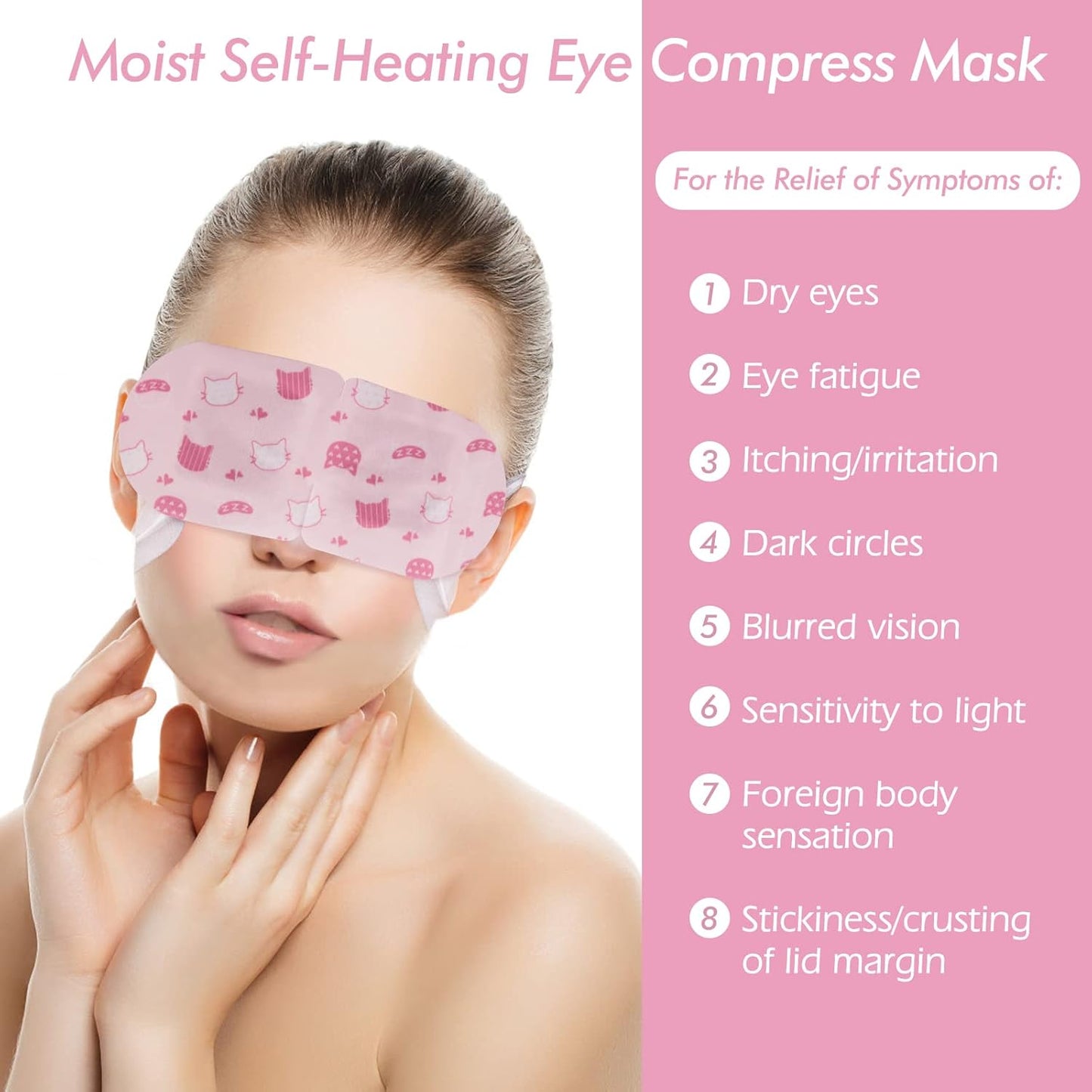Jekeno Steam Eye Mask, 20 Packs Eye Masks for Dry Eyes Dark Circles and Puffiness, 40-60 Minutes Self Heated Steam Warm Eye Mask, Christmas Spa Gifts for Women