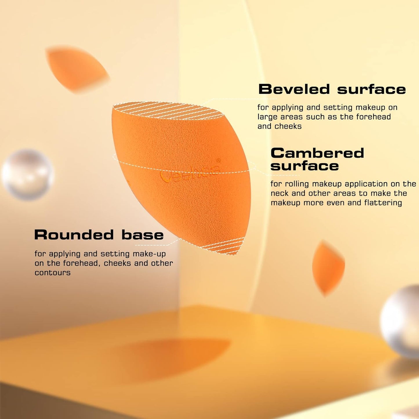 2PCS Makeup Sponge Set, Latex Free Makeup Blender for foundation, Makeup Sponges egg shaped, Makeup Sponges for all areas