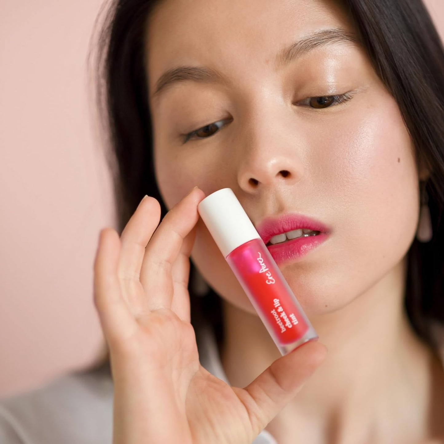 Ere Perez - Natural Beetroot Cheek + Lip Tint | Water-Resistant, Long-Lasting, Hydrating, Vibrant | Blue Agave, Rosehip Oil, Vitamin E | Vegan, Cruelty-Free, Clean Beauty (Fun-Pink)