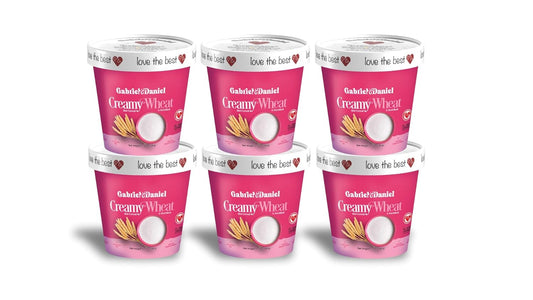 Gabriel & Daniel Organic Instant Creamy Wheat (Farina) Hot Cereal Cup – Non-GMO, Pure and Organic Breakfast Cereal – Rich in Iron & Vitamin C for a Nourishing and Quick Meal – Smooth & Creamy Texture (Pack of 6)