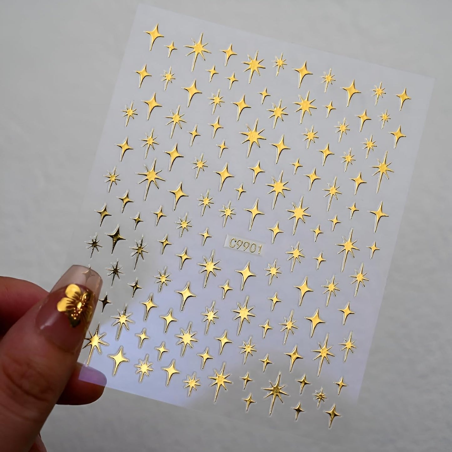 12 Sheets Gold Nail Art Stickers Decals 3D Self Adhesive Letter Heart Nail Decals,Flower Star Nail Stickers,Gold Nail Stickers for Nail Art,Nails Supplies for Women Girls