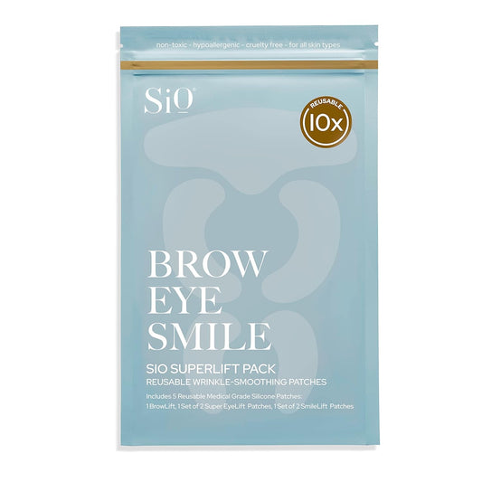 SiO Beauty SuperLift Forehead, Eye, & Lip Anti-Wrinkle Silicone Patches - Reduce Brow, Smile, and Under Eye Wrinkles Overnight